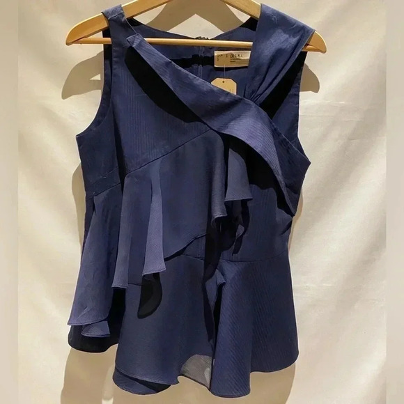 XSML Fashion Blue Peplum Top, size XL, NWT - Picture 1 of 6